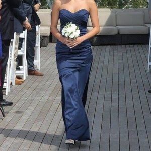 David’s Bridal Navy Blue Dress